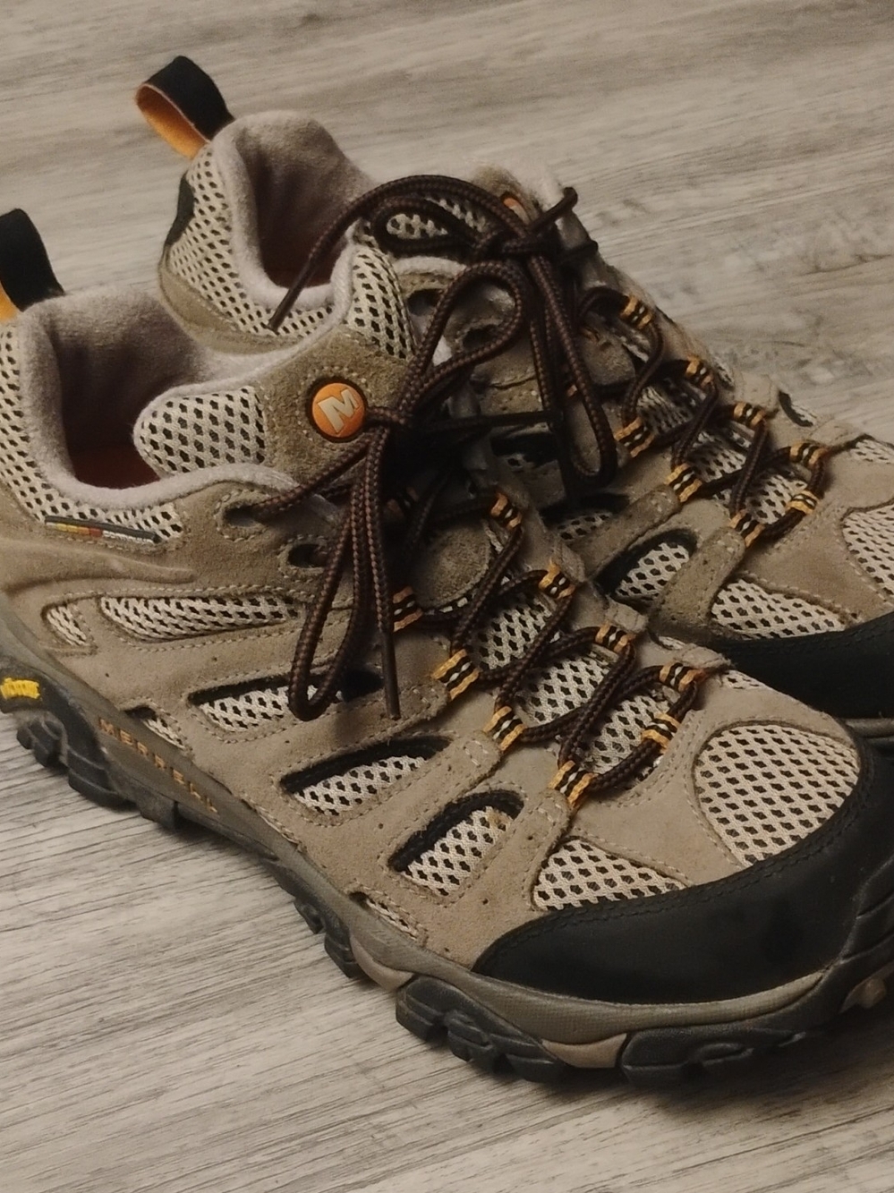 Merrell Moab Hiking Shoes Men's Size 9.5 Brown And Black